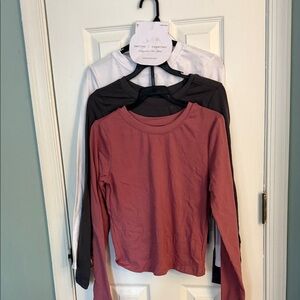 Together Women's Long Sleeve Tops - Rose, Charcoal, Ivory